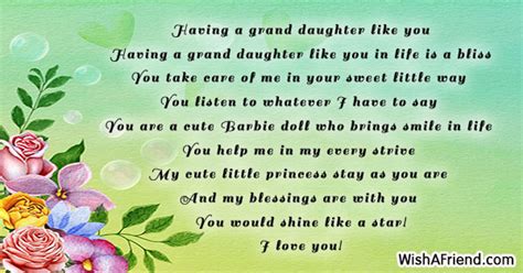 Poems For Granddaughter
