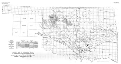 Map Plate Isopach Map Of Woodford Shale In Oklahoma And Texas Panhandle Cartography