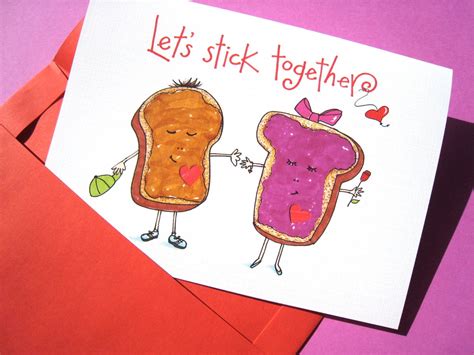 Peanut Butter And Jelly Card For Husband Valentines Day Instant