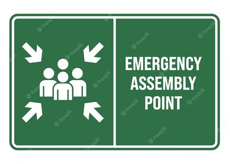 Premium Vector Emergency Assembly Point Print Ready Sign Vector