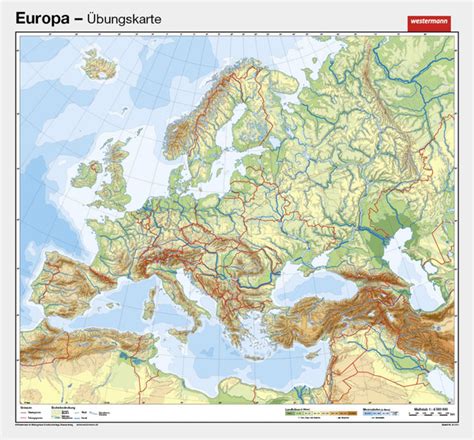 Physische Karte Europa Karte