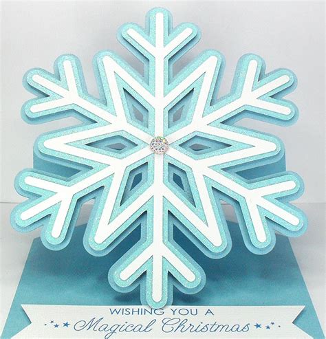 Snowflake Easel Card Free Cut File Birds Cards