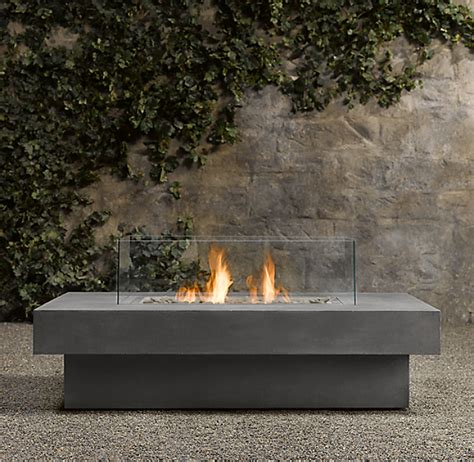 Baltic rectangle propane fire table. Laguna Concrete Natural Gas Fire Table- Rectangle