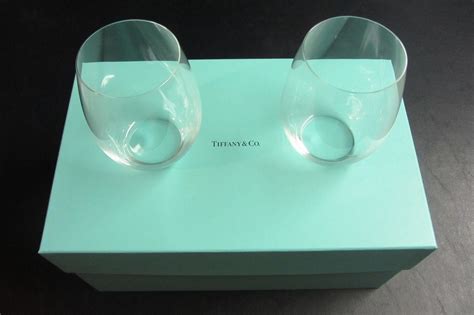 Tiffany And Co Stemless Wine Glasses Riedel Tumbler Riesling Set 13 Oz Set Of 2 1793149741