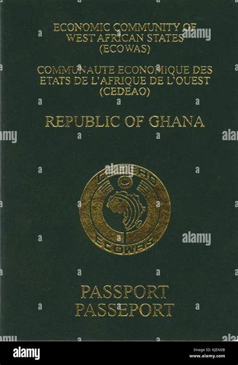 Ghana Biometric Passport Stock Photo Alamy