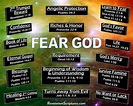 List Of Biblical Reasons To Fear God