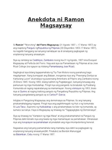 Anekdota Halimbawa Philippin News Collections