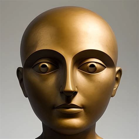 Symbolic Human Face Contemporary Sculpture Arthubai