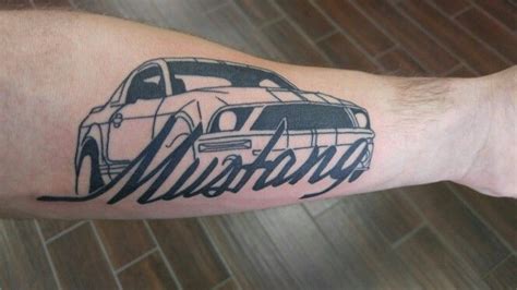 Custom Ford Mustang Tattoo Mustang Tattoo Tattoos Mustang Art
