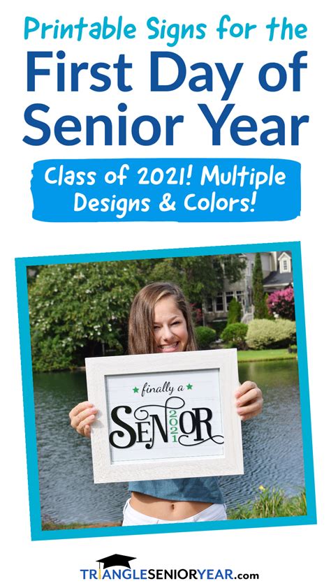 Printable Signs To Celebrate The Start Of Your Senior Year Of High
