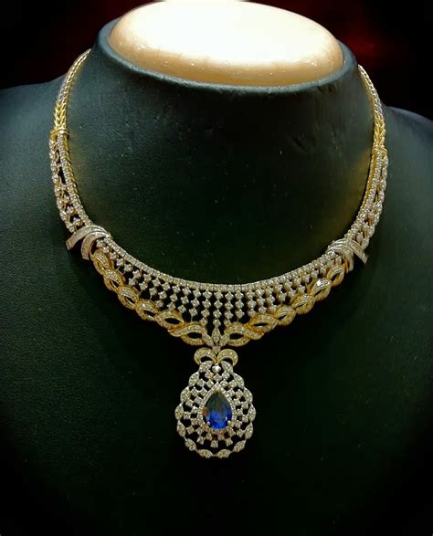 Dazzling Diamond Necklace Jewellery Designs