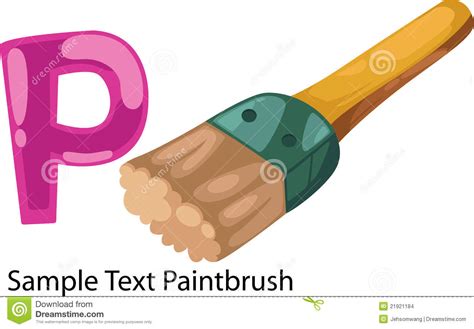 Illustration Alphabet Letter P Paintbrush Stock Vector Illustration