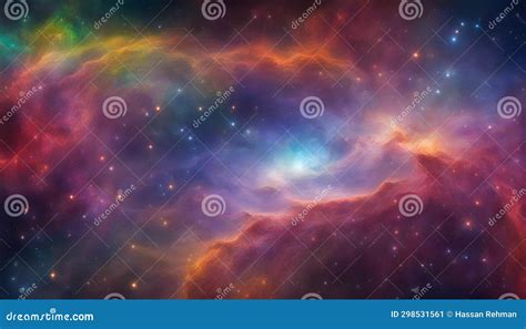 Incredibly Beautiful Galaxy In Outer Space Nebula Night Starry Sky In