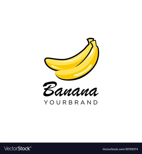 Banana Logo Design Inspiration Royalty Free Vector Image