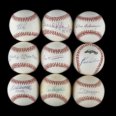 Collection Of Single Signed Hall Of Fame Baseballs 68