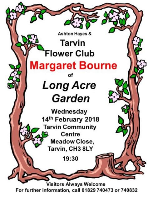 Tarvin Online Ashton Hayes Tarvin Flower Club Meeting 14th February
