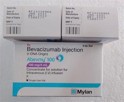 Mylan Pharmaceuticals Pvt Ltd Abevmy 100 Mg Bevacizumab 100 Mg