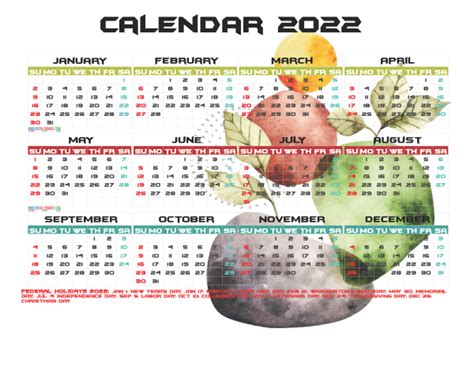 2022 Calendar With Holidays Free Printable Watercolor Y2746batmanf