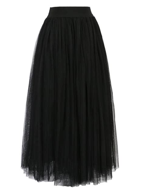 Black High Waist Midi Tulle Skirt In 2022 Tulle Skirt Black Skirts