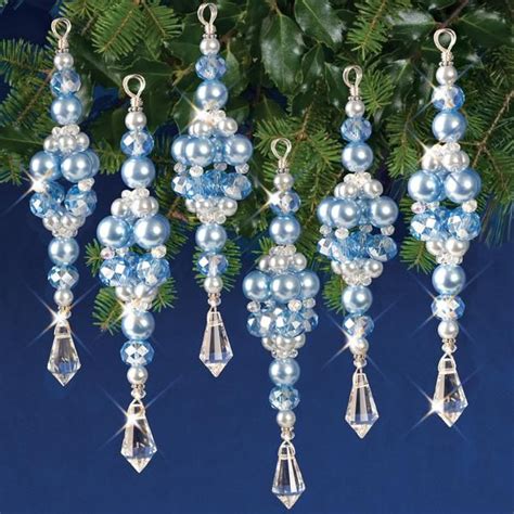 Nostalgic Christmas™ Ornament Kit Blue Ice Drops Beaded Christmas