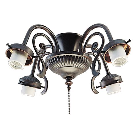 Stylish light kits from hunter give you a simple way to add more light to any room that needs it. Shop Harbor Breeze 4-Light Copperstone Ceiling Fan Light ...