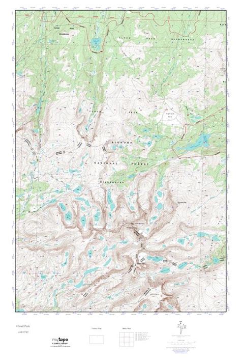 Mytopo Cloud Peak Wyoming Usgs Quad Topo Map