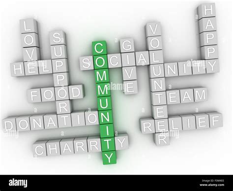 3d Image Community Word Cloud Concept Stock Photo Alamy