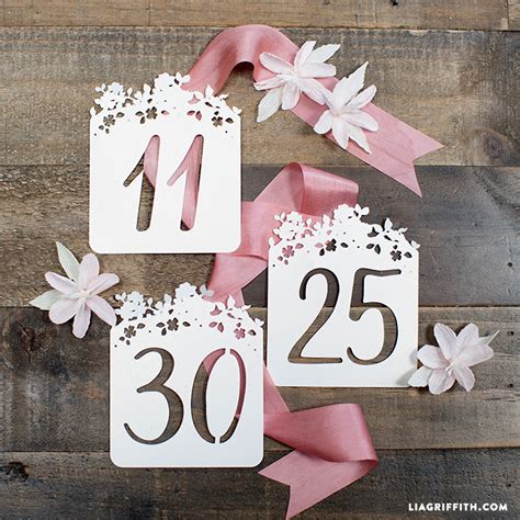 Spring Blossom Wedding Table Numbers 1130 Lia Griffith