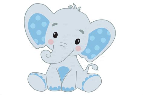 Maybe you would like to learn more about one of these? Cute Baby Boy Elephant with Blue Ears in Vector Format ...