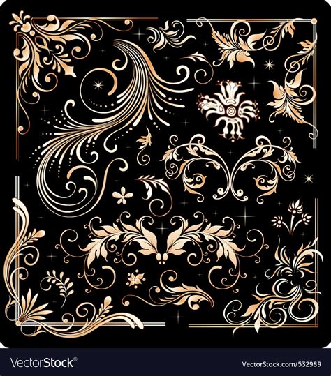 Free for commercial use no attribution required high quality images. Filigree design elements Royalty Free Vector Image