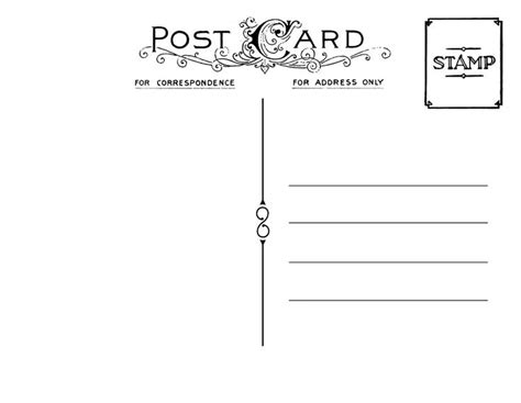 Postcard Template Free Printable Postcards Diy Postcard