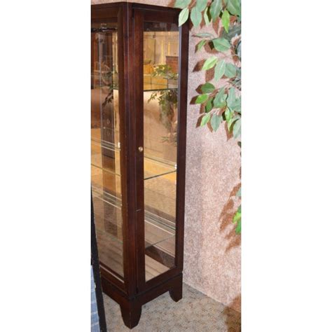 Curio cabinets feature glass panels on the sides and front doors which allows for a full view display. Pulaski Transitional Style Sliding Door Lighted Curio ...