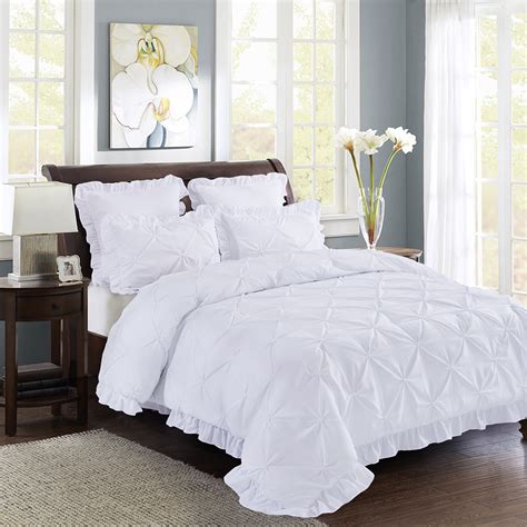 Hig White 5 Piece Bed In A Bag Comforter Set Queen