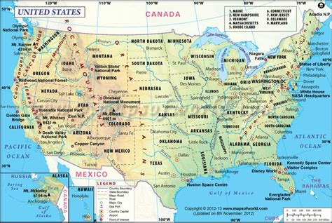 Usa Map Shows The 50 States Boundary And Capital Cities National