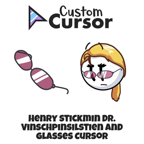 Henry Stickmin Dr Vinschpinsilstien And Glasses Cursor Custom Cursor