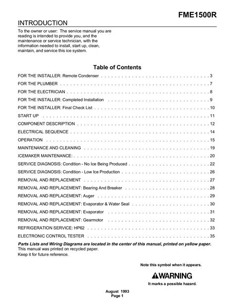 service manual fme1500r scotsman®latam page flip pdf online pubhtml5