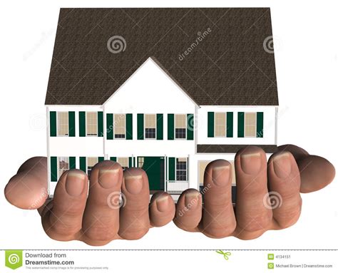 House Hands Home Real Estate Protection Stock Illustration