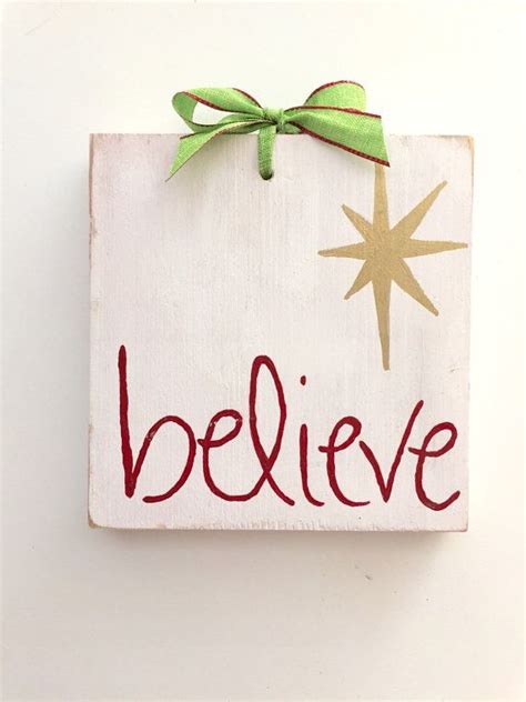 Christmas Believe Sign Christmas Wood Sign Believe By Peavypieces