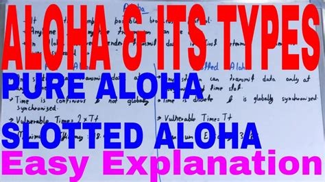 Aloha And Its Types Pure Aloha And Slotted Aloha In Network What Is Pure Aloha And Slotted Aloha