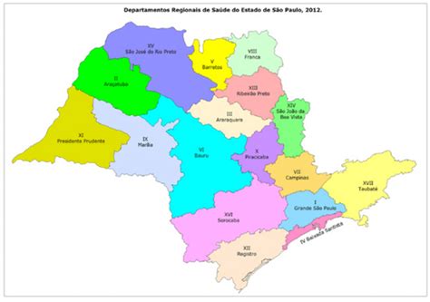 Mapa Regioes Sao Paulo