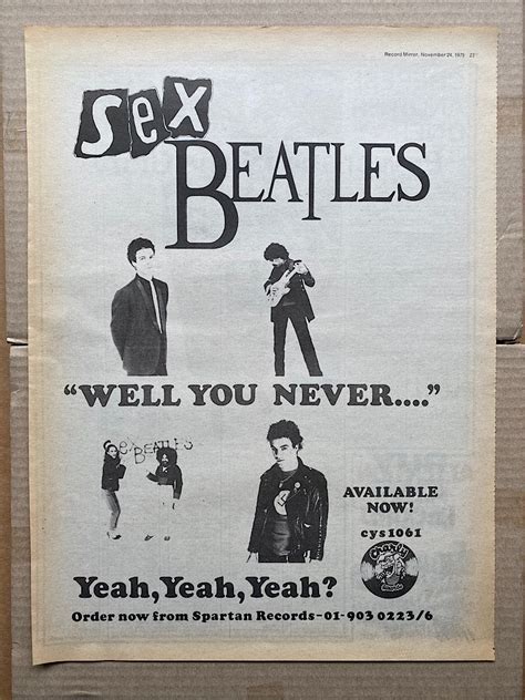 Well You Never De Sex Beatles Poster Affiche Chez Rockofages Ref 3112723517