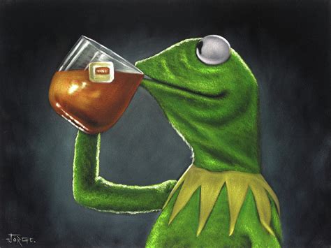 Kermit The Frog Of The Muppet Show Sesame Street Painting