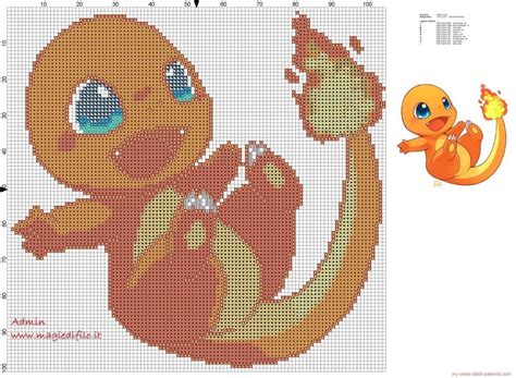 Coleção Com 51 Gráficos Do Desenho Pokémon Em Ponto Cruz Pokemon Cross Stitch Patterns Cross