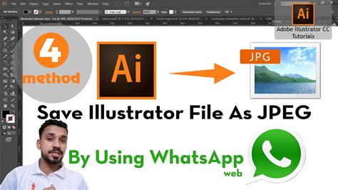 How To Save Or Export Vector Illustrator File As Image Format Jpeg