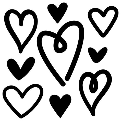 Free SVG Files | SVG, PNG, DXF, EPS | Love Hearts Hand Drawn