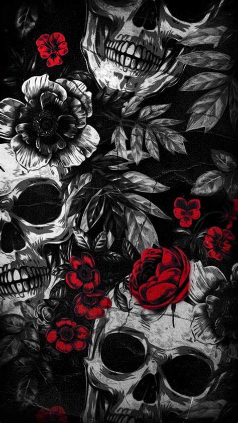 Skull Roses Iphone Wallpaper Artofit