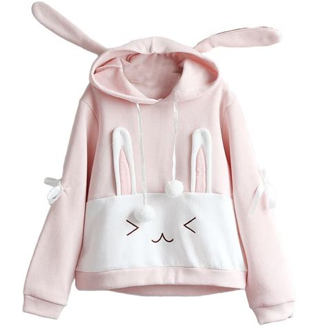 New Cute Rabbit Hoodie From Harajuku Fashion In 2022 Fashion