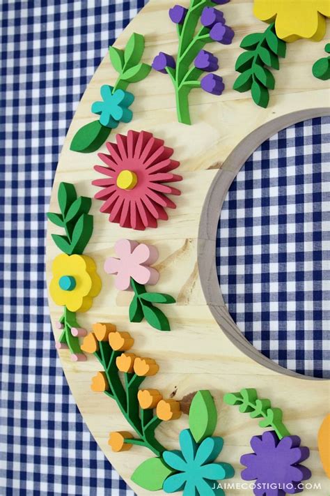 Spring Wreath With Scroll Saw And Americana Acrylics Diy Crafts Scroll