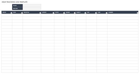 Issue Log Excel Template