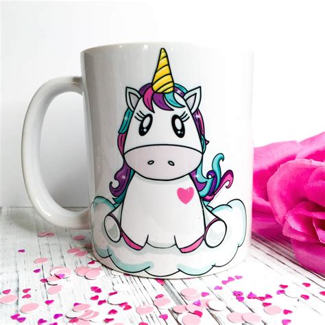 Kawaii Unicorn Coffee Mug Etsy In 2021 Unicorn Coffee Mug Unicorn